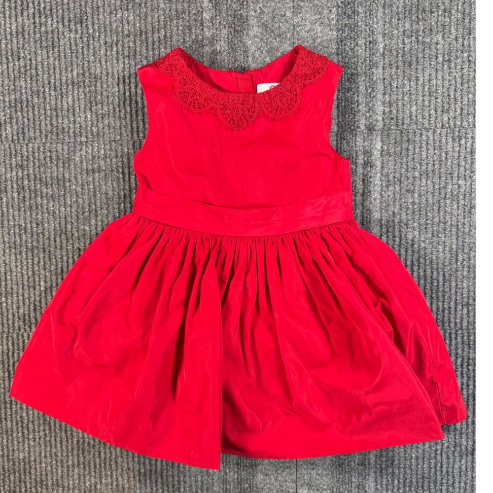 Jason Wu Target Neiman Marcus Red Lace Collar Bow Back Holiday Dress 2T